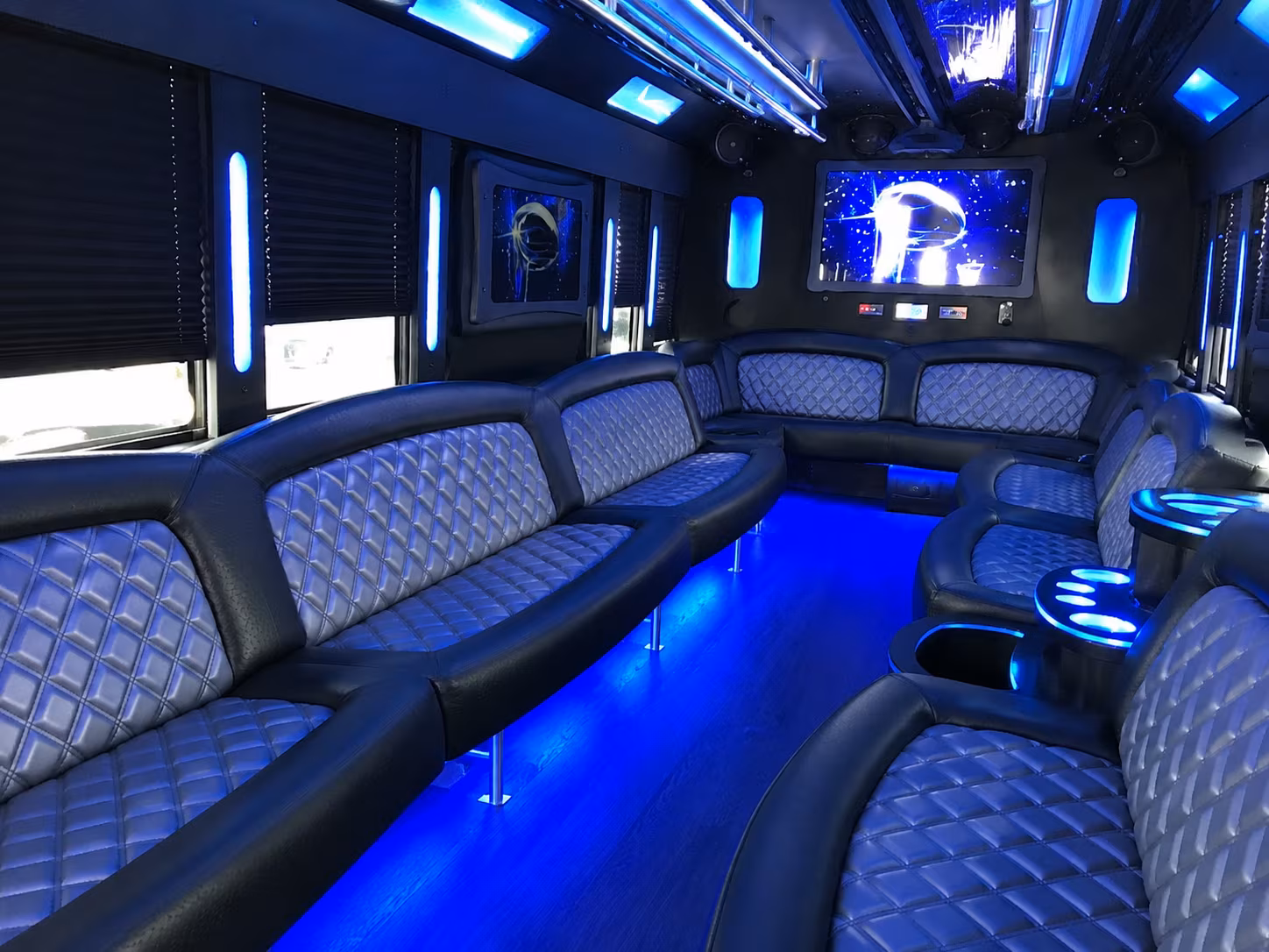 28 Passenger Party Bus Interior