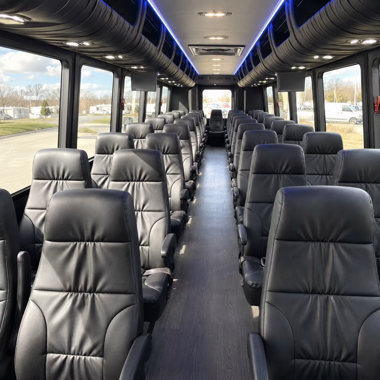 Lowell Airport Shuttle & Transportation party bus exterior