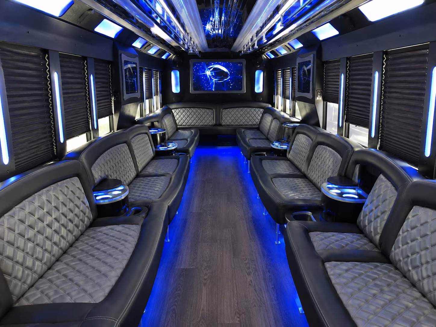 Lowell Prom & Homecoming Transportation party bus exterior