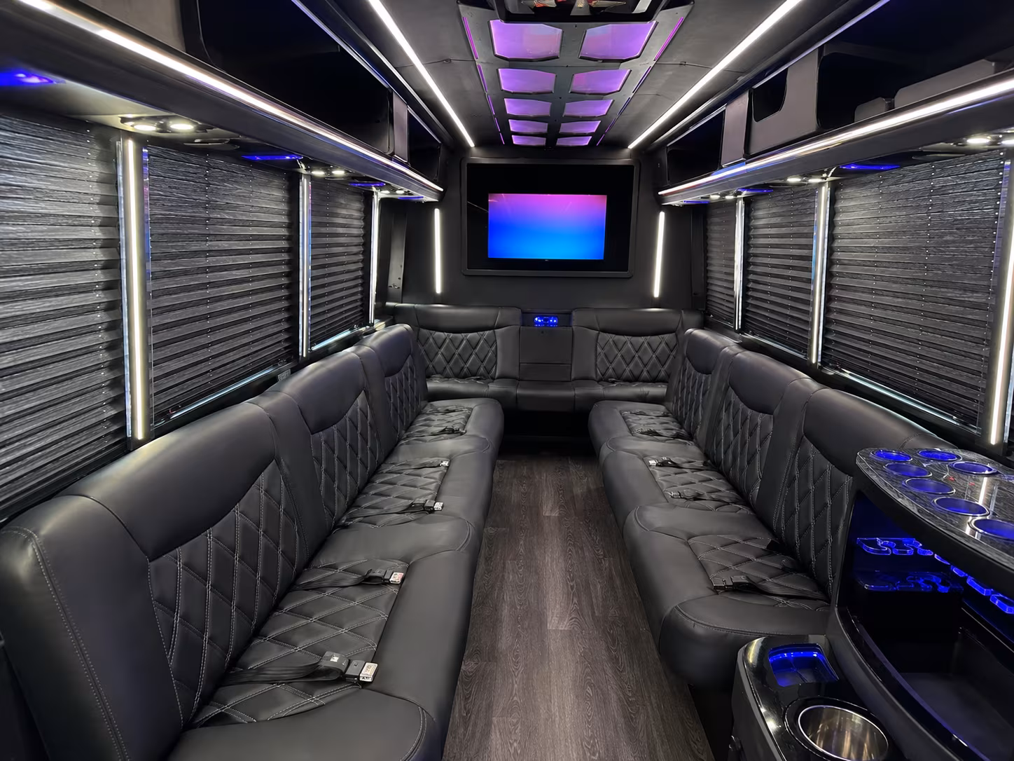 Lowell Prom & Homecoming Transportation party bus exterior