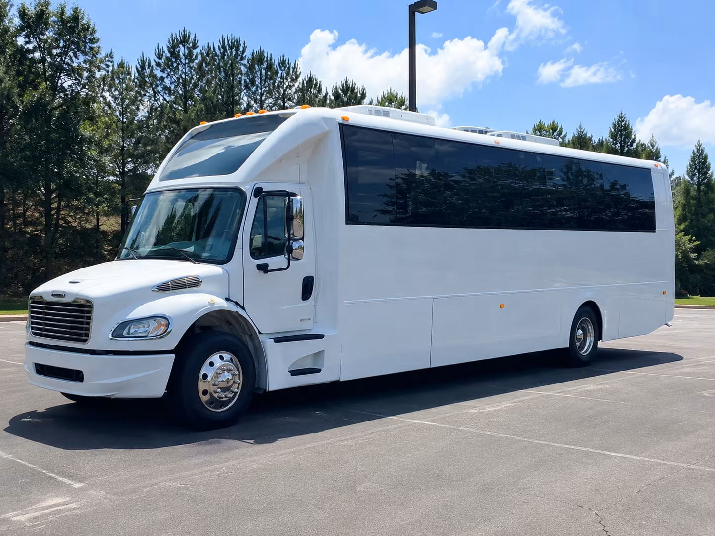 Lowell Prom & Homecoming Transportation party bus exterior