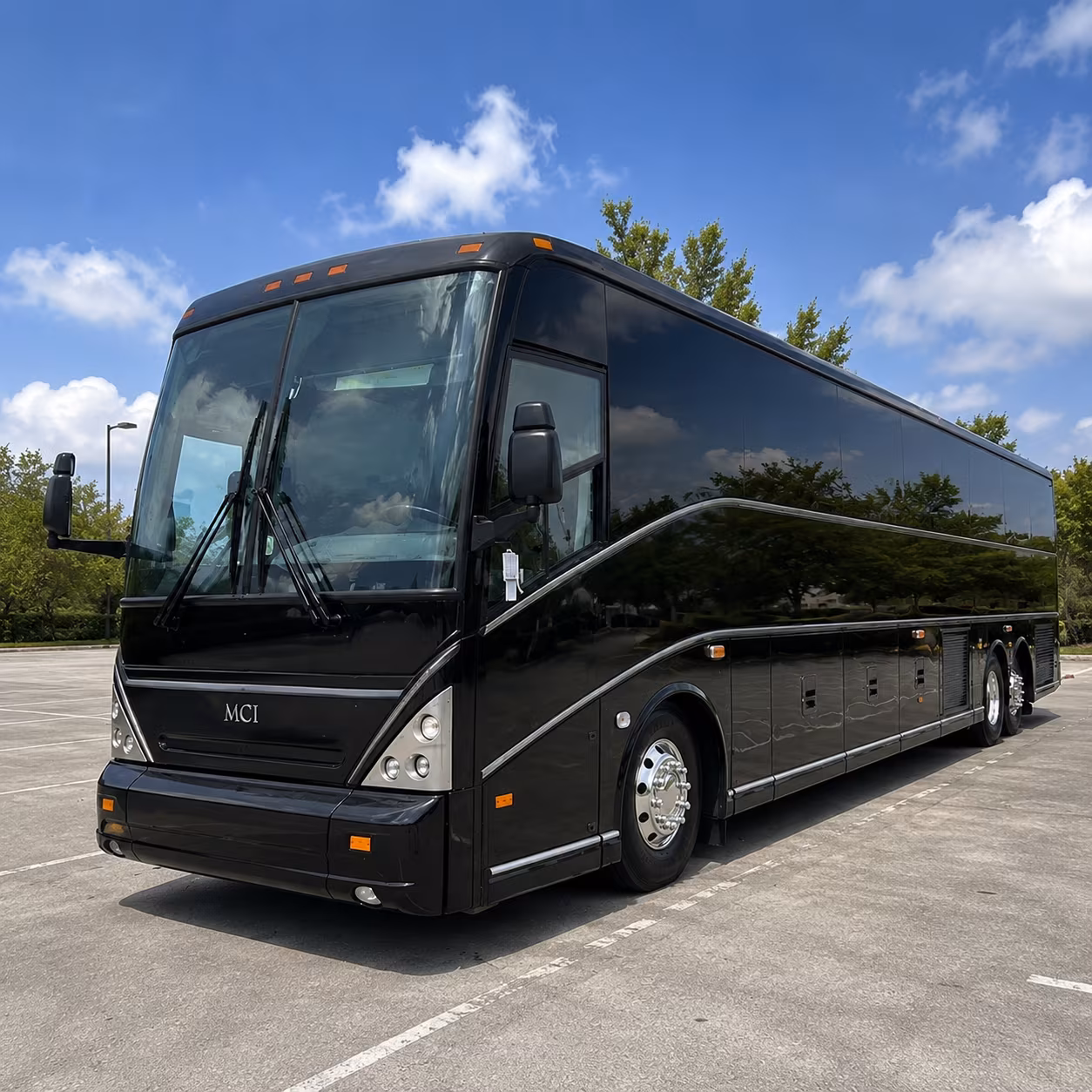 Lowell School Event Transportation party bus exterior
