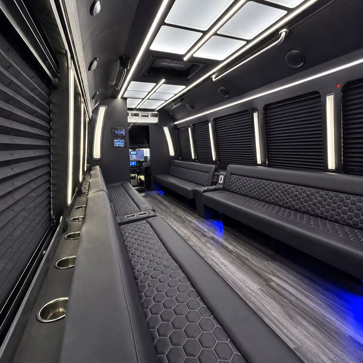 Lowell Sporting Event Transportation party bus exterior