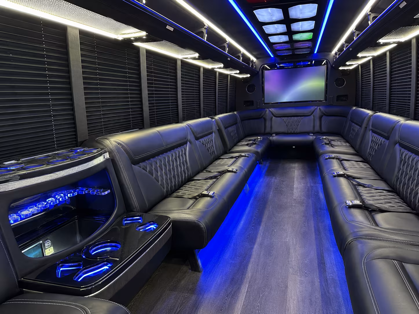 Lowell Sporting Event Transportation party bus exterior