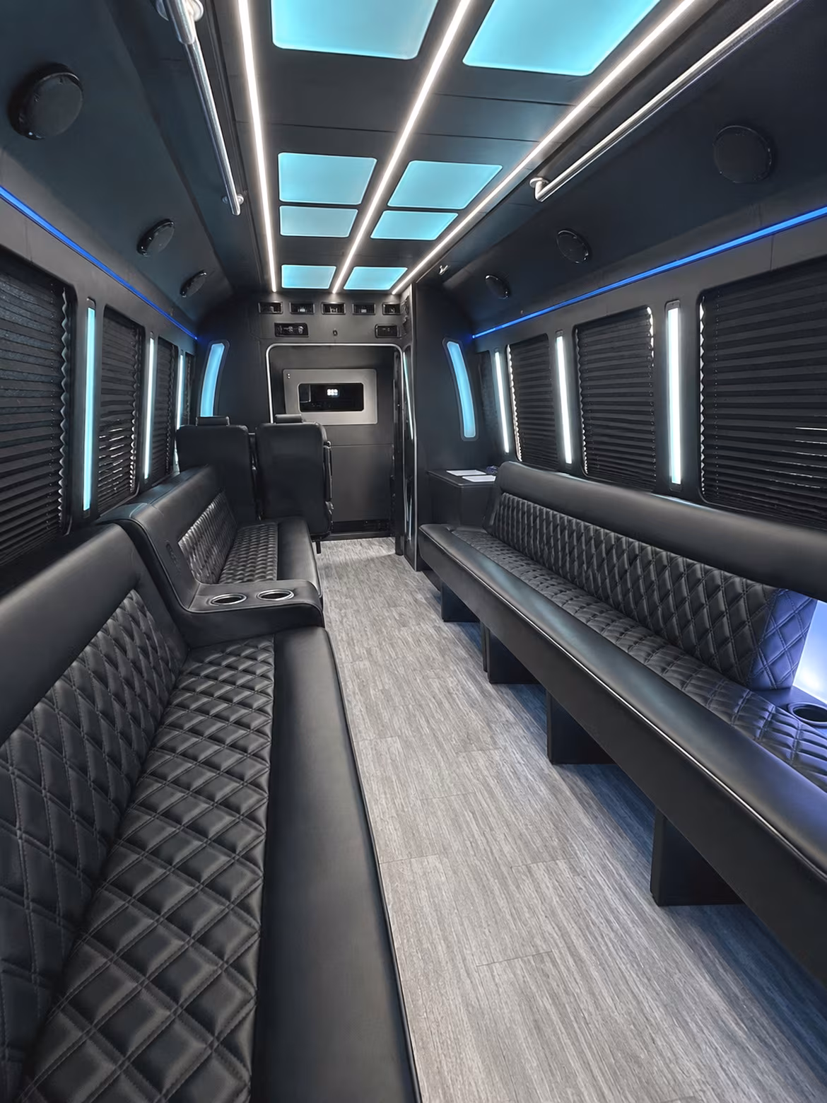 Lowell Wedding Transportation party bus interior