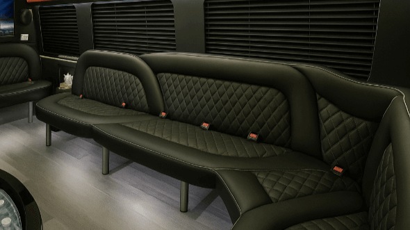 Interior of Charter Bus Company Somerville's 14 Passenger Sprinter Limousine in Somerville