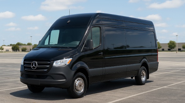 Exterior of Charter Bus Company Somerville's 14 Passenger Sprinter Limousine in Somerville
