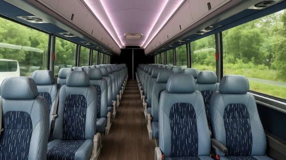 Interior of Charter Bus Company Lowell's 28 Passenger Minibus in Lowell