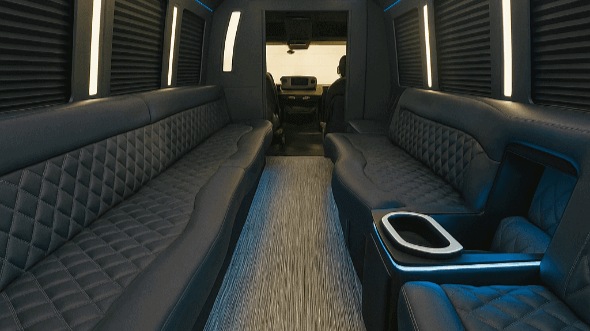 Interior of Charter Bus Company Nashua's 30 Passenger Party Bus in Nashua