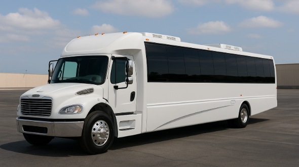 Exterior of Charter Bus Company Lawrence's 30 Passenger Party Bus in Lawrence