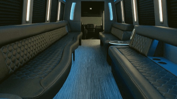 Interior of Charter Bus Company Haverhill's 40 Passenger Party Bus in Haverhill