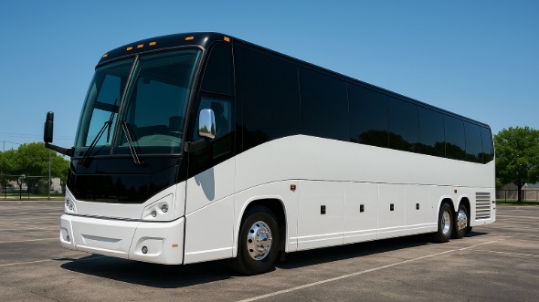 Exterior of Charter Bus Company Lawrence's 40 Passenger Party Bus in Lawrence