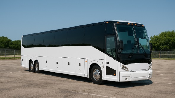 Exterior of Charter Bus Company Newton's 40 Passenger Party Bus in Newton