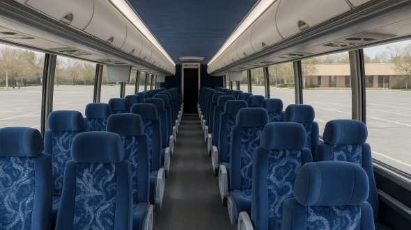 Interior of Charter Bus Company Lowell's 48 Passenger Charter Bus in Lowell
