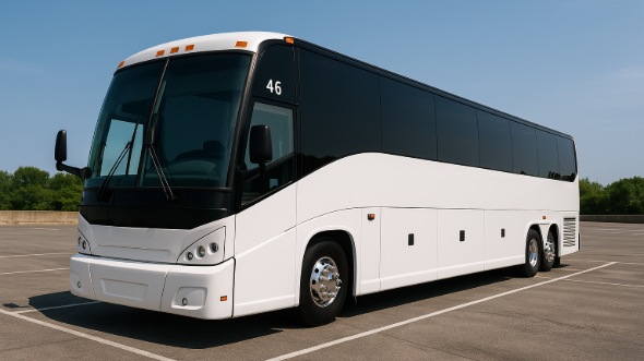 Exterior of Charter Bus Company Nashua's 50 Passenger Party Bus in Nashua