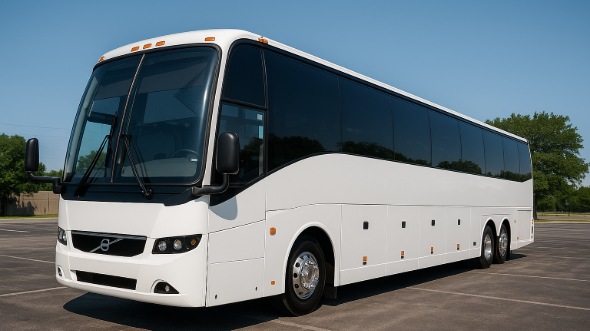 Exterior of Charter Bus Company Lowell's 51 Passenger Charter Bus in Lowell