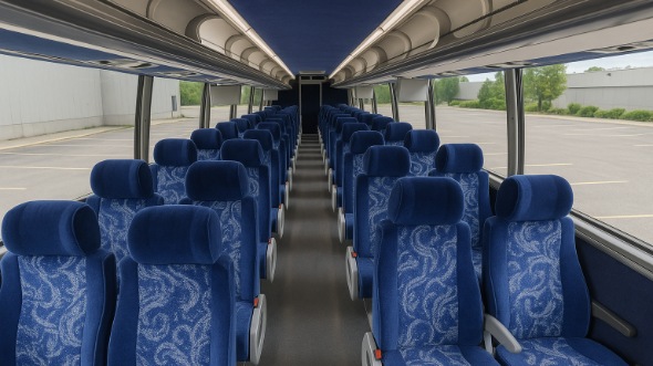 Interior of Charter Bus Company Lowell's 55 Passenger Charter Bus in Lowell