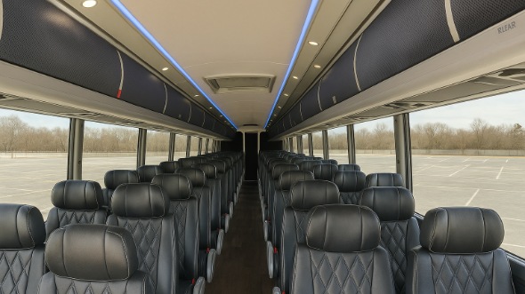 Interior of Charter Bus Company Lowell's ADA Charter Bus in Lowell